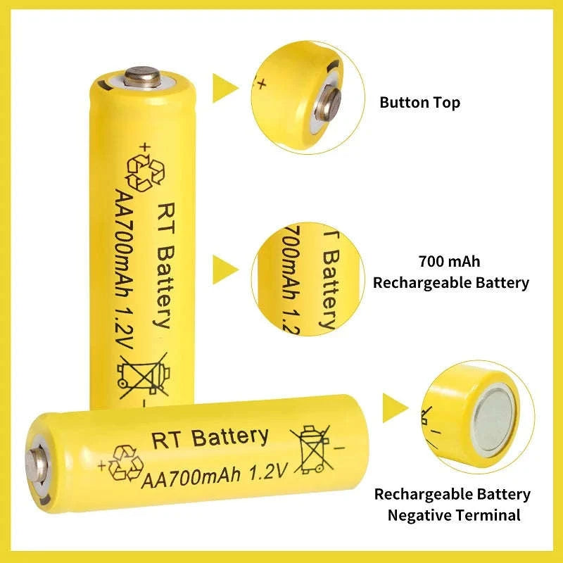 AA 1.2V 700mAh Ni-MH Rechargeable Batteries-10Pcs / 1.2V / United States