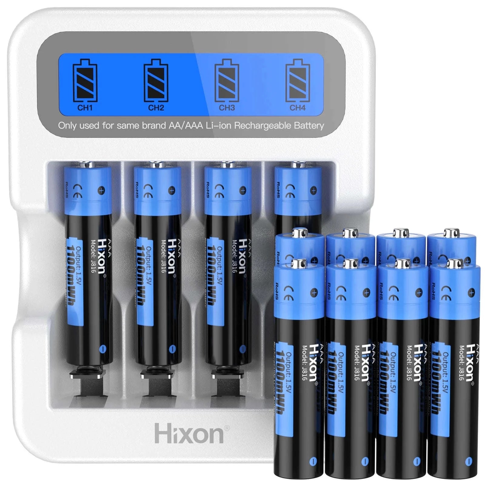 AAA 1.5V Li‑Ion Rechargeable Batteries 4-Pack with Fast Charging-4PC battery / 1.5V / GERMANY