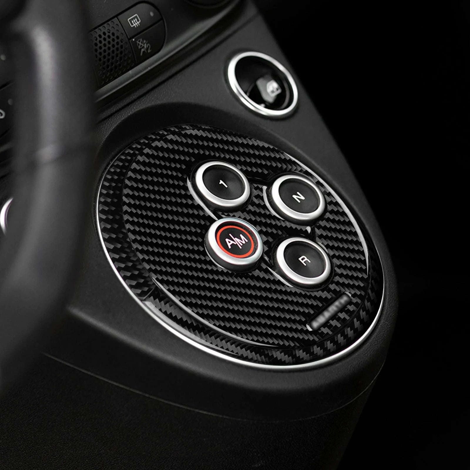 Abarth 595/695 Carbon Fiber Automatic Gear Shift Frame Trim-Black Carbon Fiber / Germany