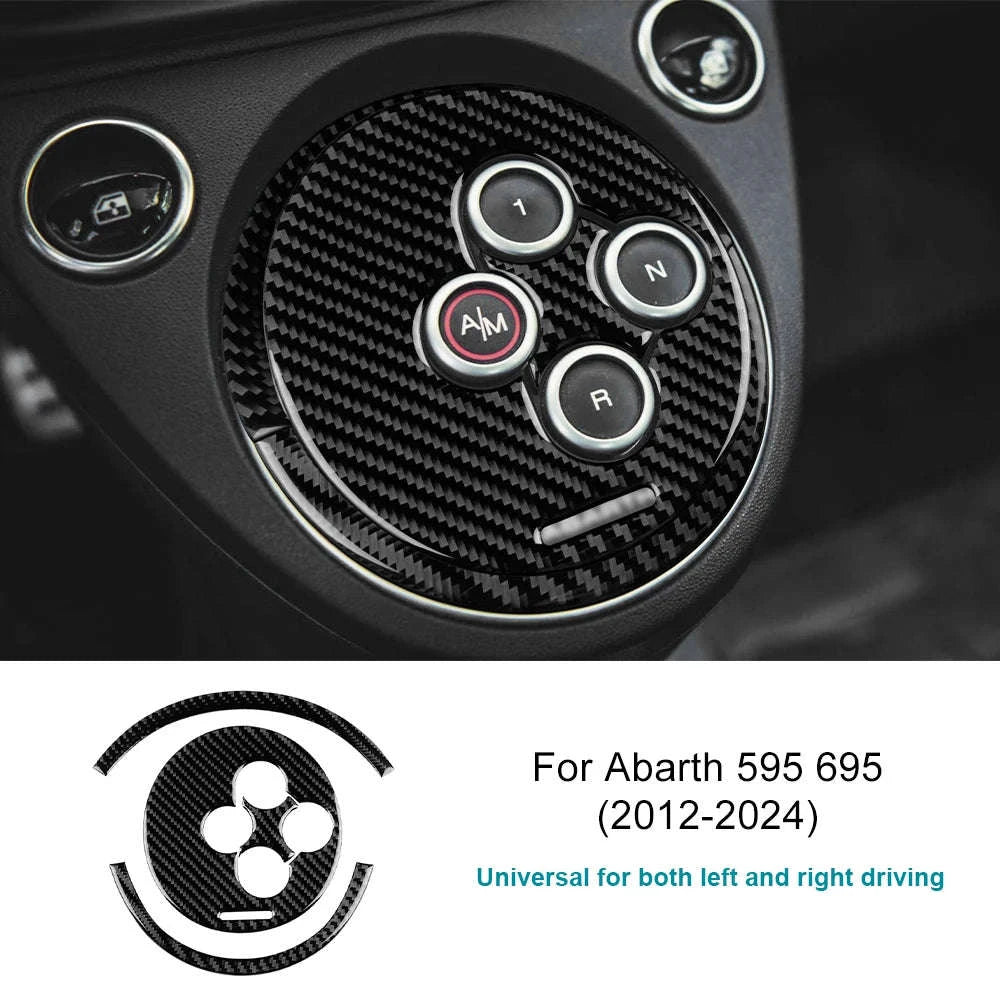 Abarth 595/695 Carbon Fiber Automatic Gear Shift Frame Trim-Black Carbon Fiber / Germany