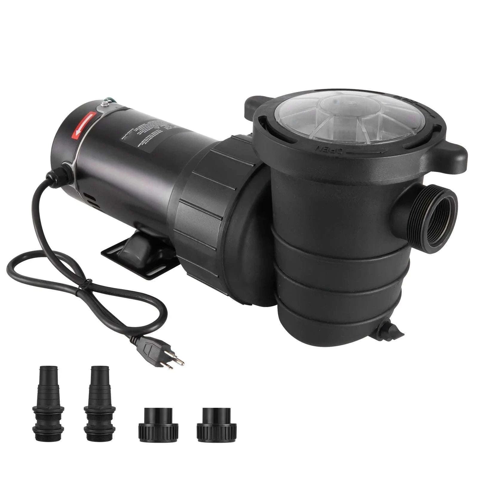 Above Ground Pool Pump 1HP–2HP Single Speed with Filter Basket-1HP AC110V-240V / US / United States