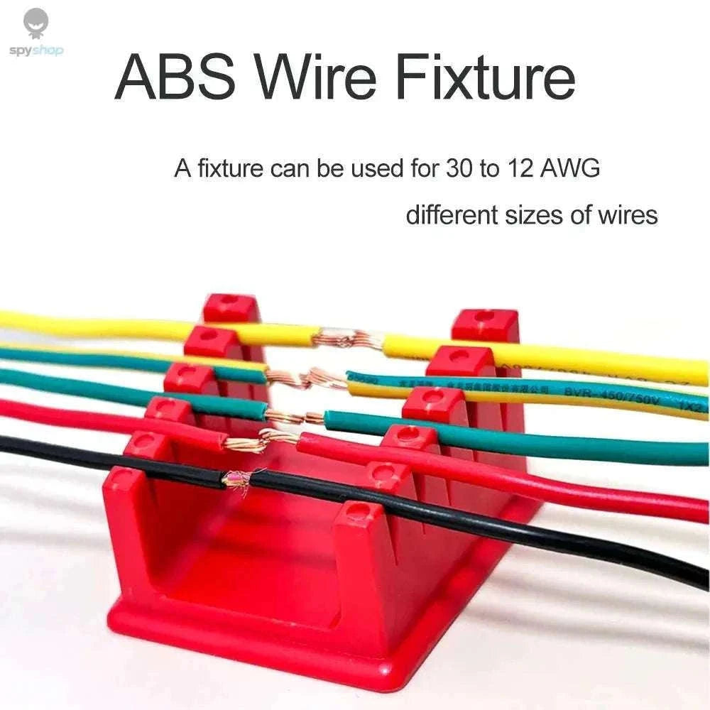 ABS Soldering Wire Holder with Magnetic Base and Grooves-Red
