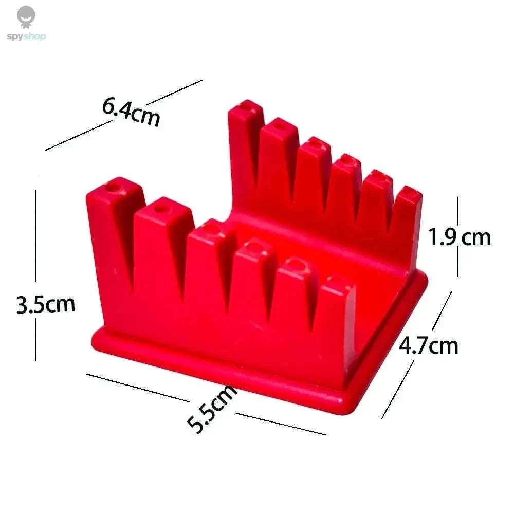 ABS Soldering Wire Holder with Magnetic Base and Grooves-Red