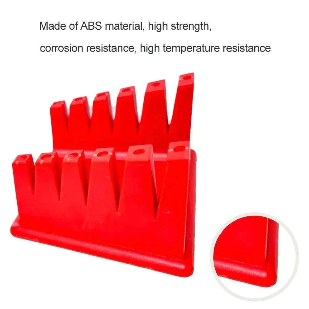 ABS Soldering Wire Holder with Magnetic Base and Grooves-Red