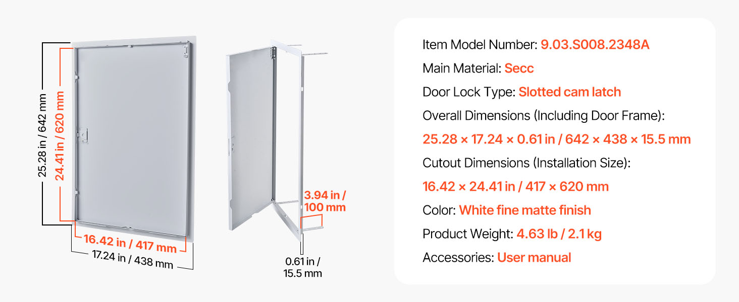 Galvanized Steel Access Panel for Drywall, Ceiling, Plumbing and Electrical Access
