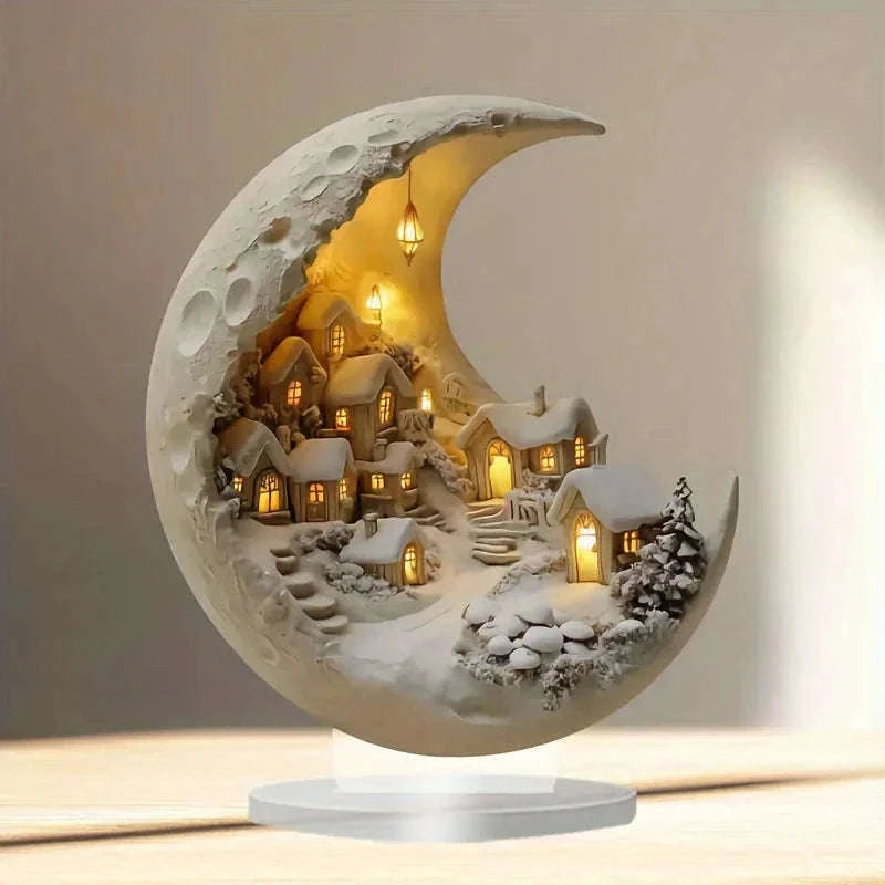 Acrylic Christmas Ornament Desktop Decoration for Holiday Displays-1 / 1pc