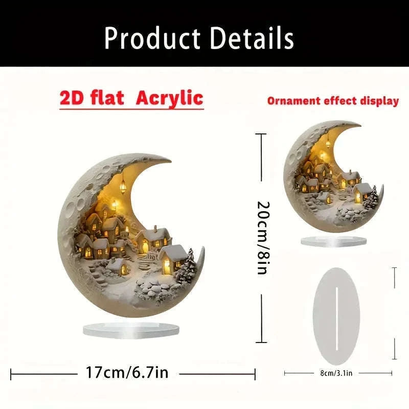 Acrylic Christmas Ornament Desktop Decoration for Holiday Displays-1 / 1pc