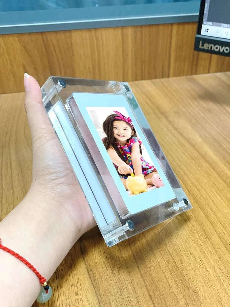 Acrylic Digital Photo Frame with IPS Display and Built-In Memory-5 inches