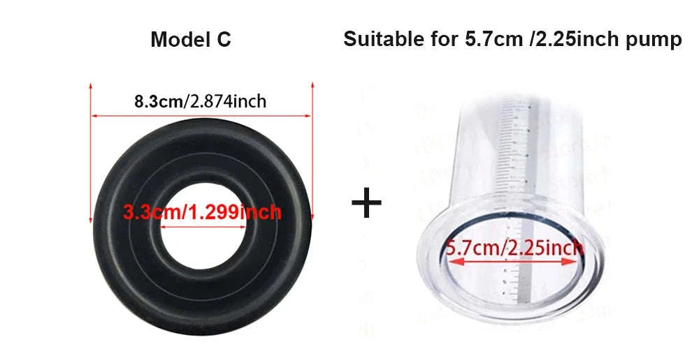 Acrylic Penis Pump Manual Vacuum Penis Enlarger-A5(4.4-30.5cm) kit