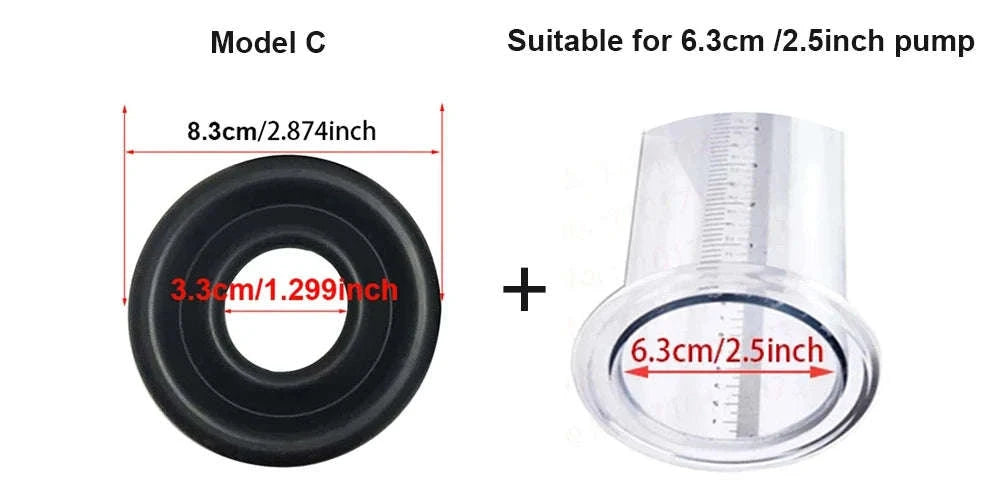 Acrylic Penis Pump Manual Vacuum Penis Enlarger-A5(4.4-30.5cm) kit