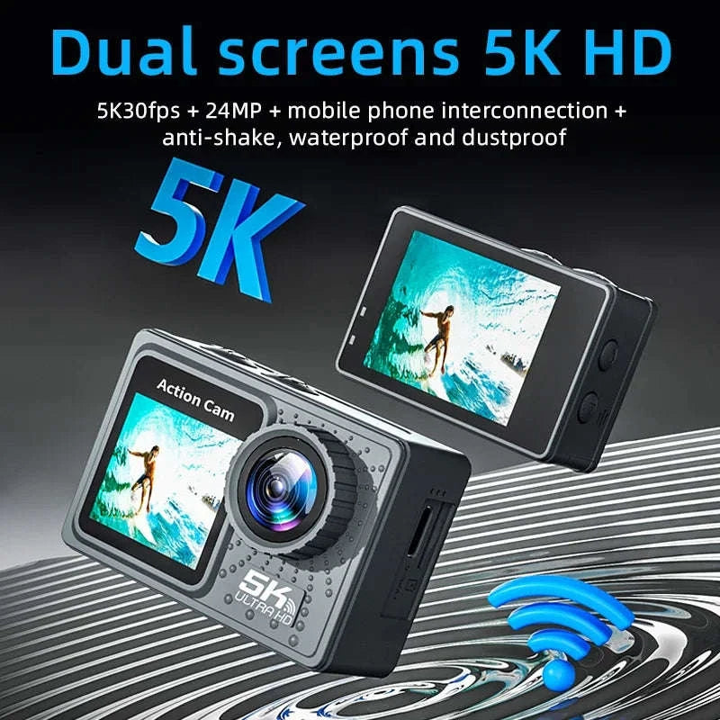 Action Camera 5K 4K with Electronic Stabilization-AT-M40R -A / 64G