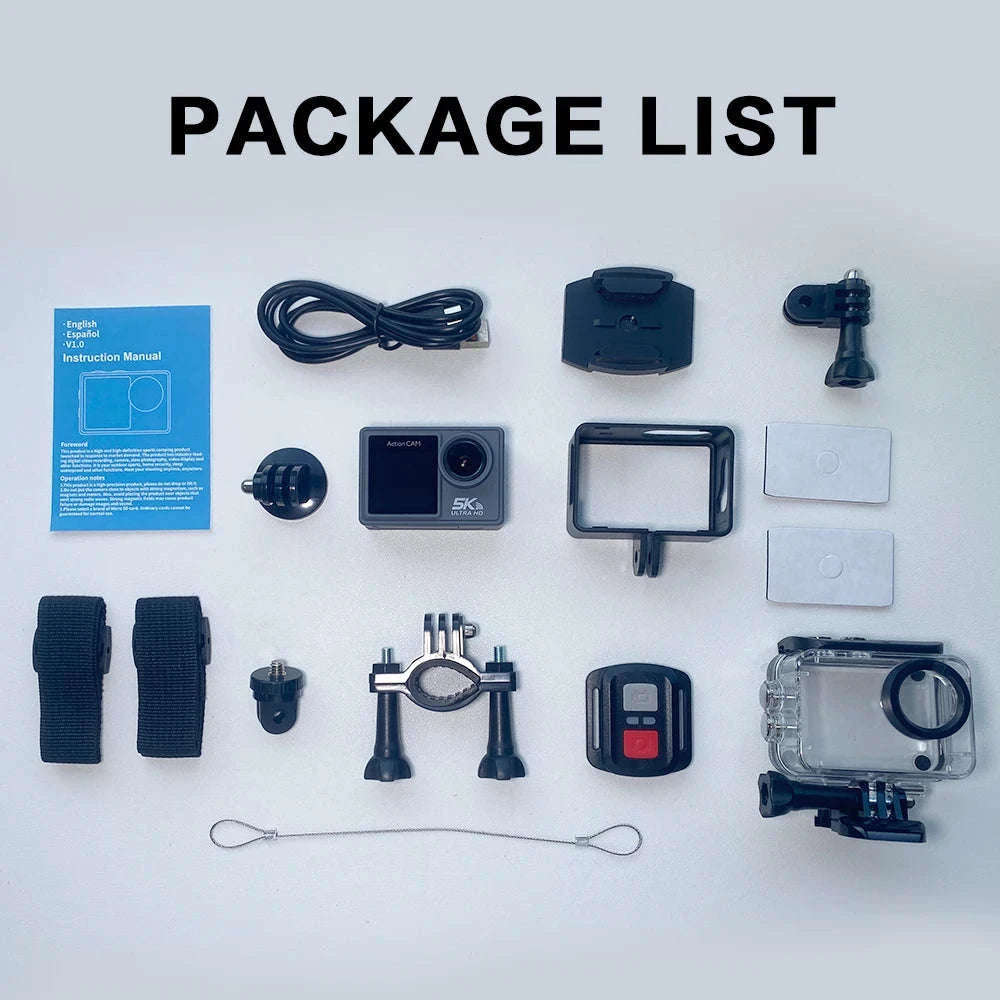 Action Camera 5K 4K with Electronic Stabilization-AT-M40R -A / 64G