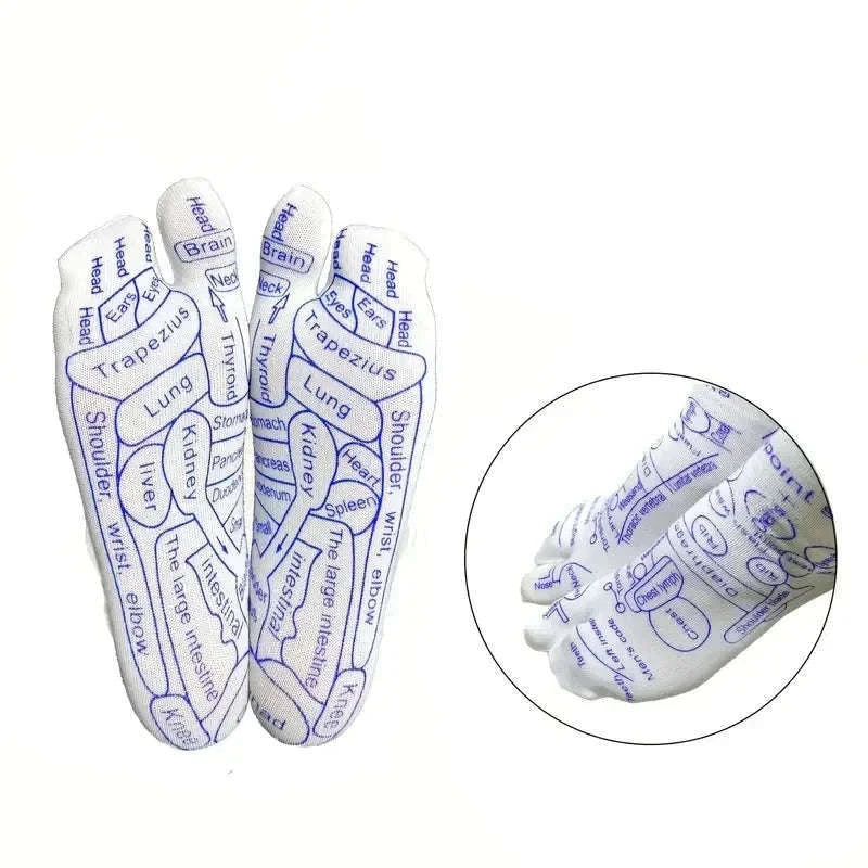 Acupressure Foot Massage Socks with Reflexology Zones-Women with tool A