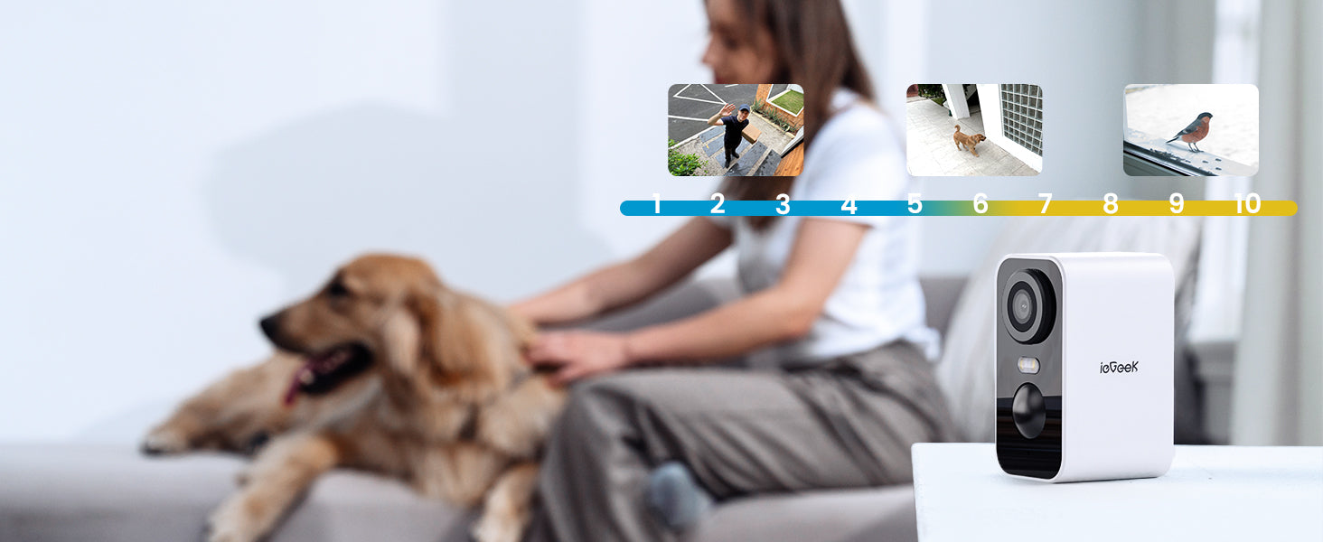 ieGeek 2K Wireless Battery Security Camera, 2-Pack