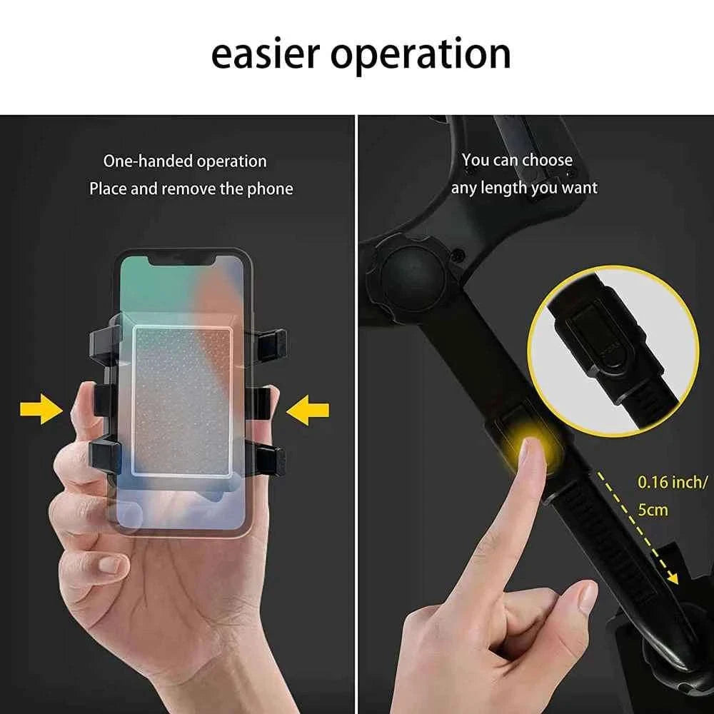 Adjustable 360° Rearview Mirror Phone Holder-1pc