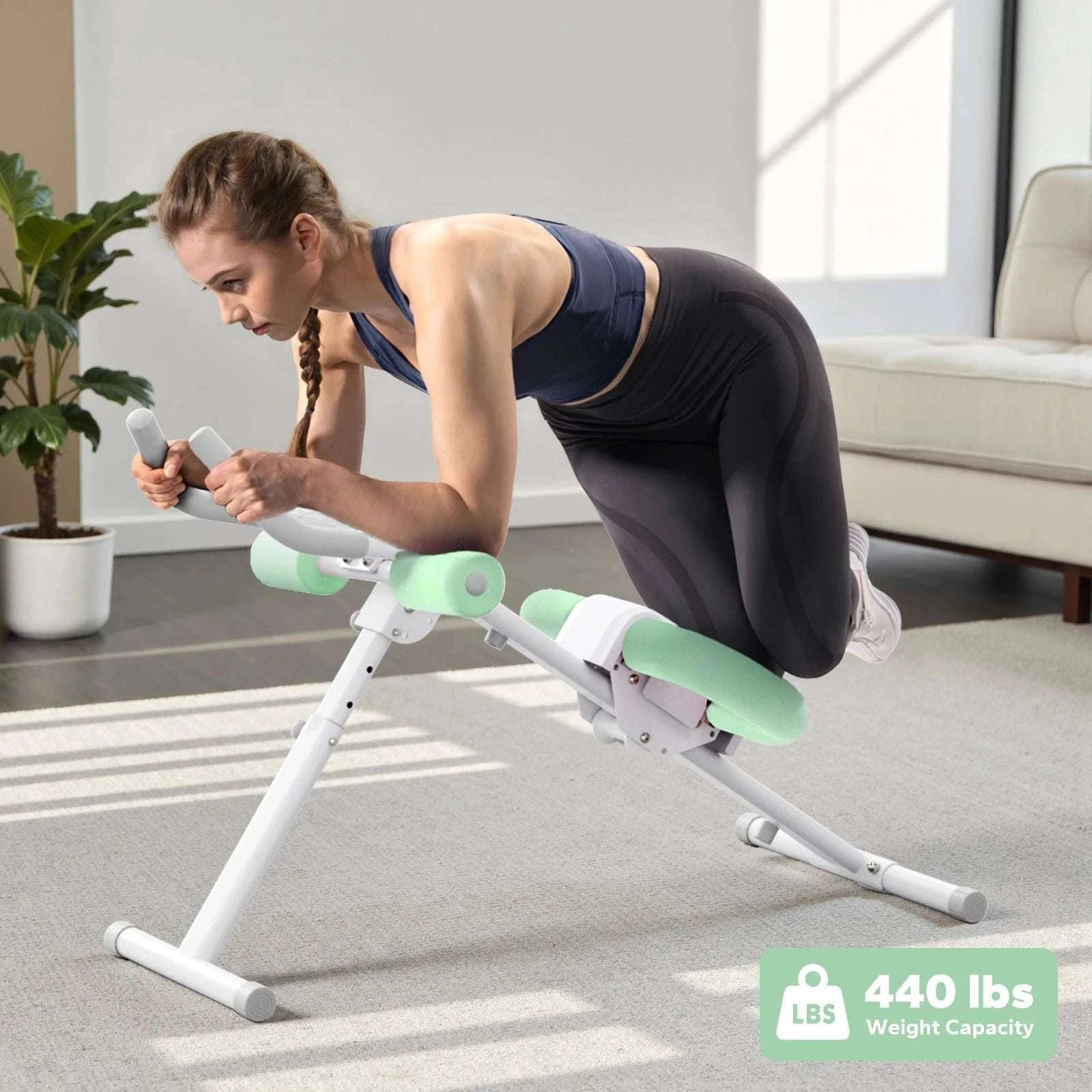 Adjustable Ab Trainer Machine Foldable Core Workout with LCD Monitor-2314B / United States