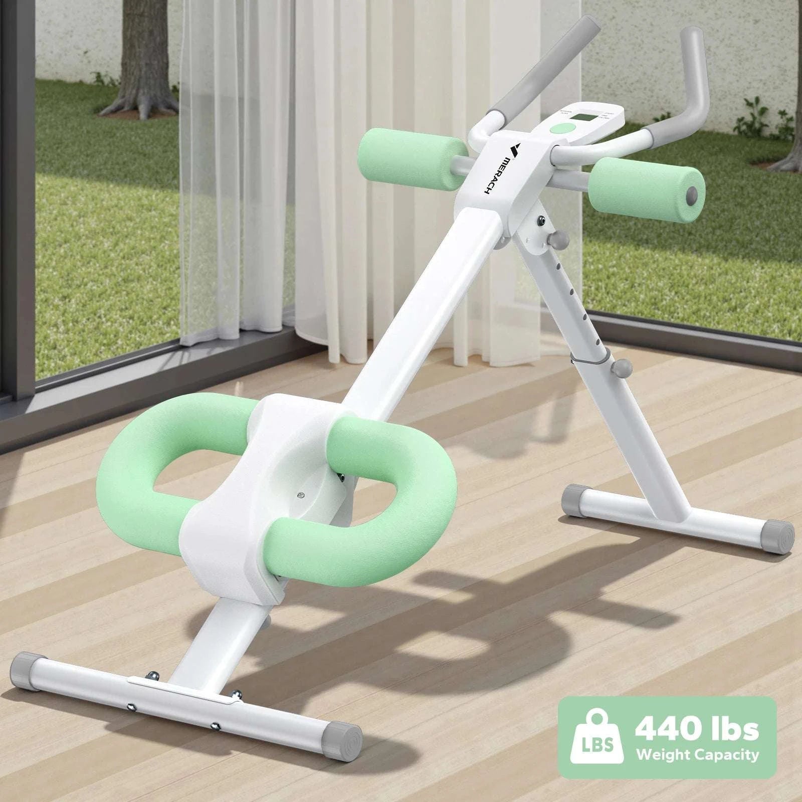Adjustable Ab Trainer Machine Foldable Core Workout with LCD Monitor-2314B / United States