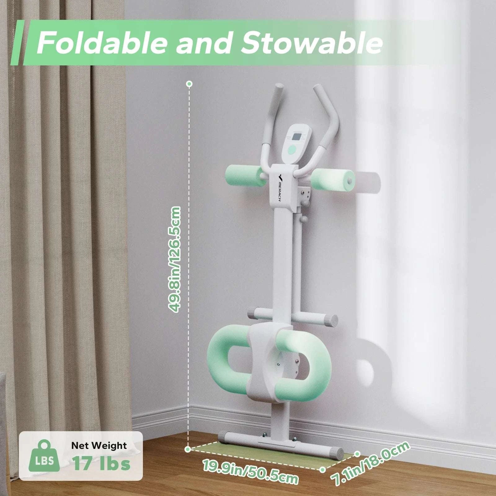 Adjustable Ab Trainer Machine Foldable Core Workout with LCD Monitor-2314B / United States