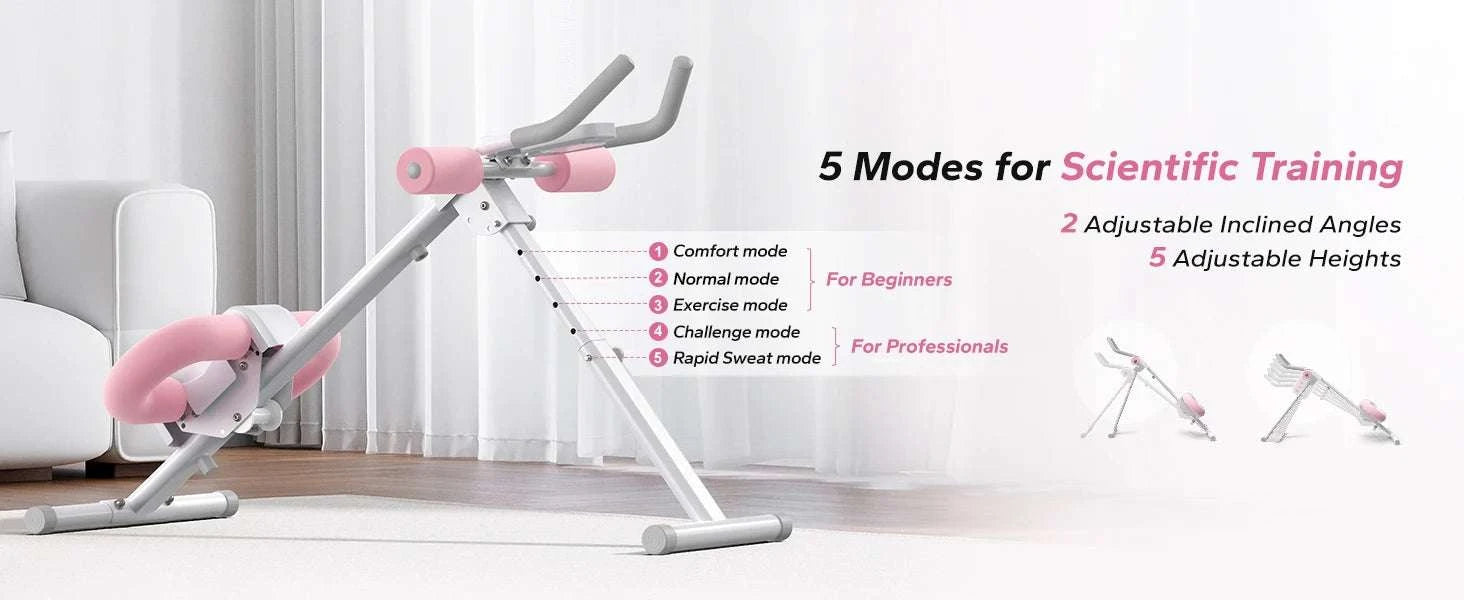 Adjustable Ab Trainer Machine Foldable Core Workout with LCD Monitor-2314B / United States