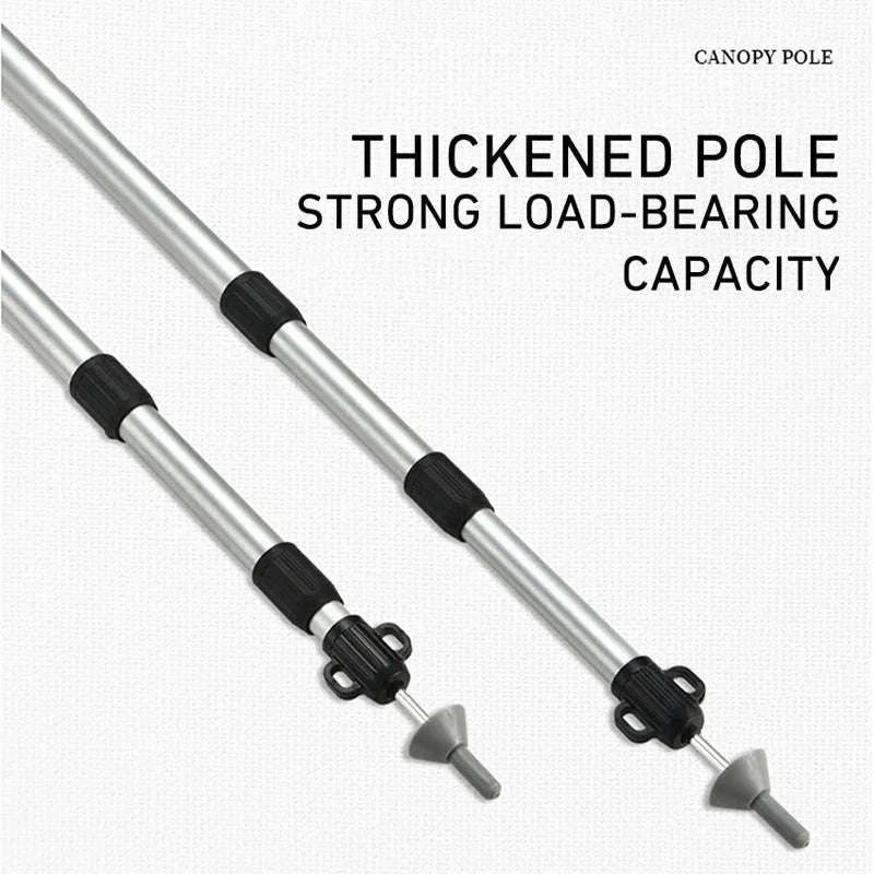 Adjustable Aluminum Camping Tarp Poles Set, 2 Pieces-2.3M Red 2PCS