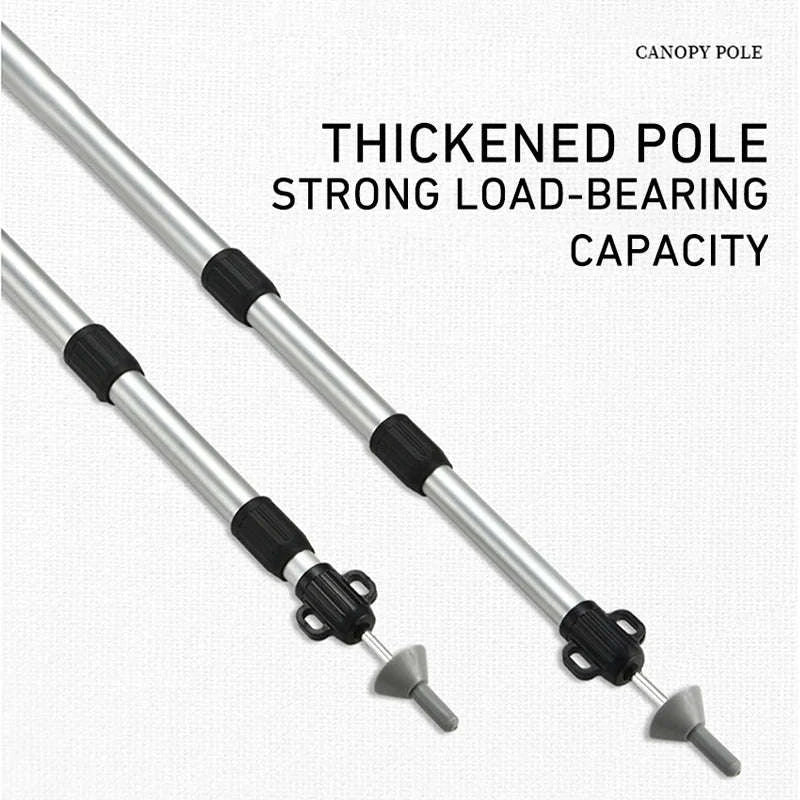 Adjustable Aluminum Camping Tarp Poles Set, 2 Pieces-2.3M Red 2PCS