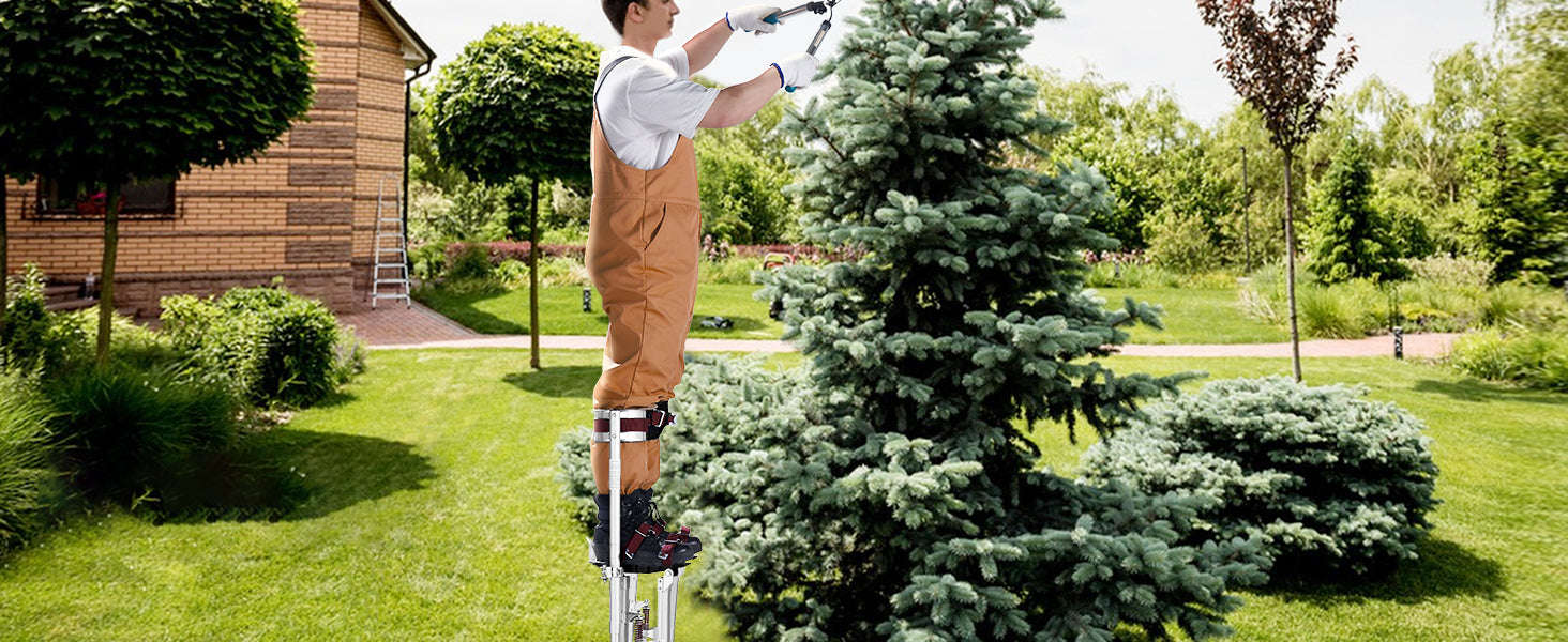 Adjustable Aluminum Drywall Stilts 18-30 in with Protective Knee Pads-18in / United States