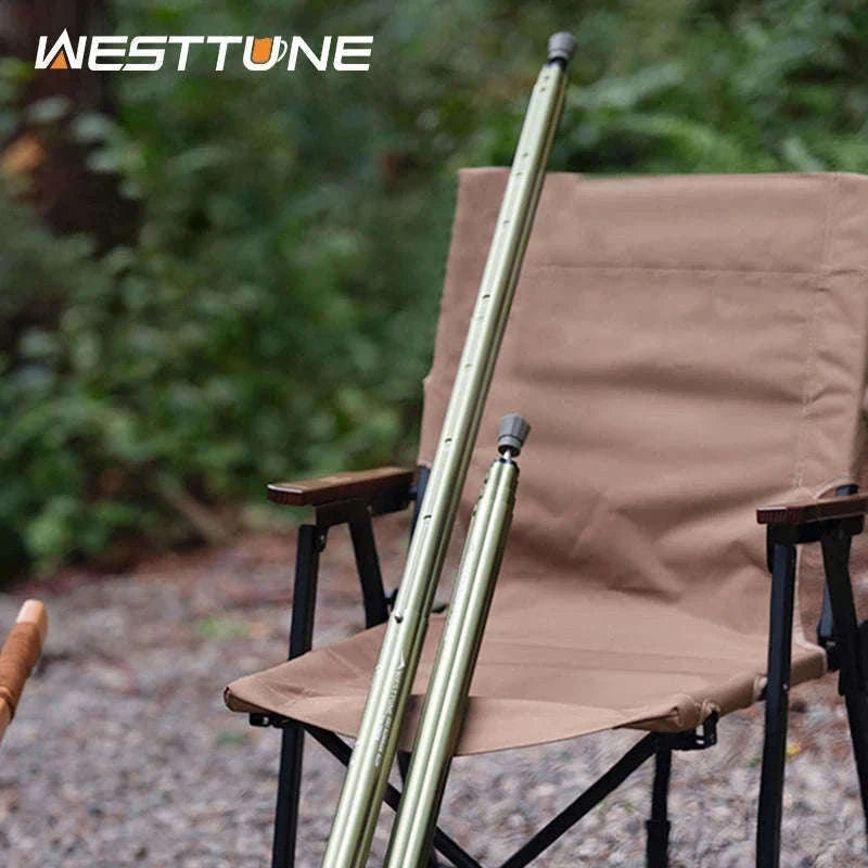 Adjustable Aluminum Tent Pole for Camping, Beach Shelters-Black-1pc