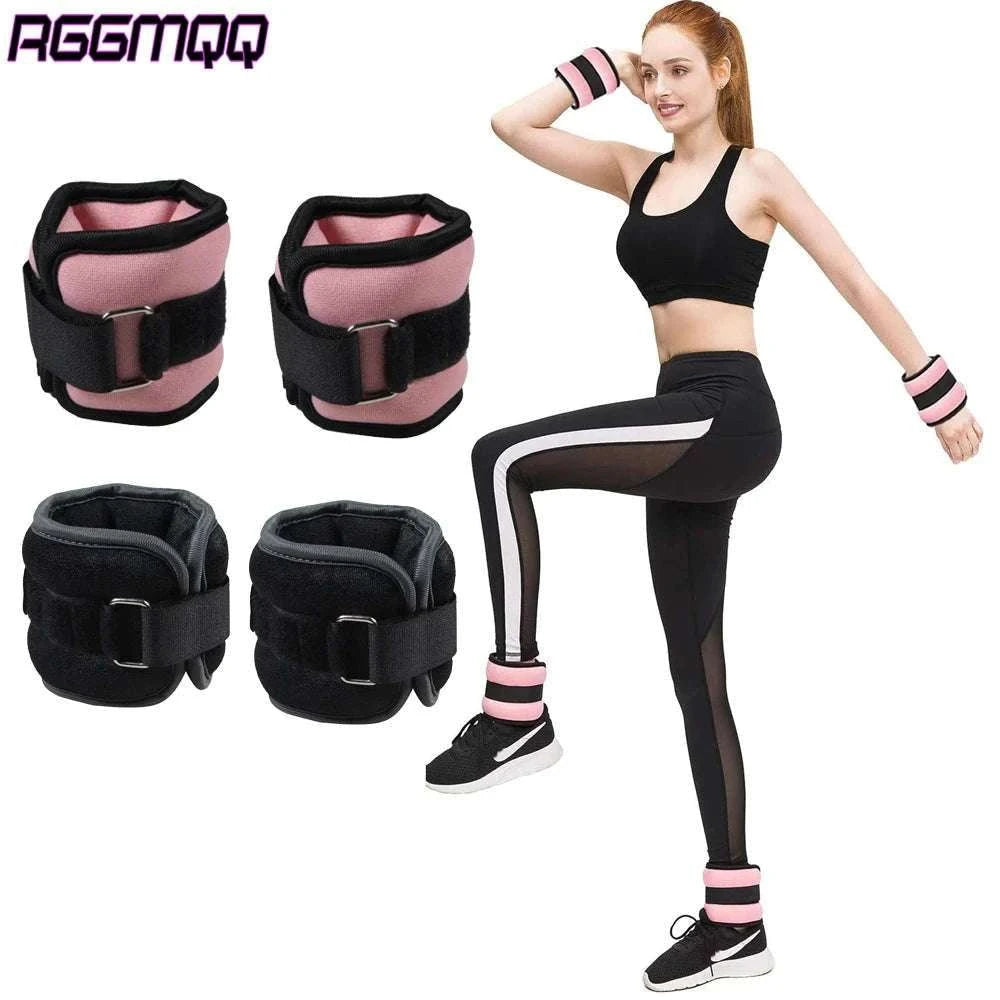 Adjustable Ankle & Wrist Weights for Strength Training-Black-0.5kg-1Pair / China Mainland