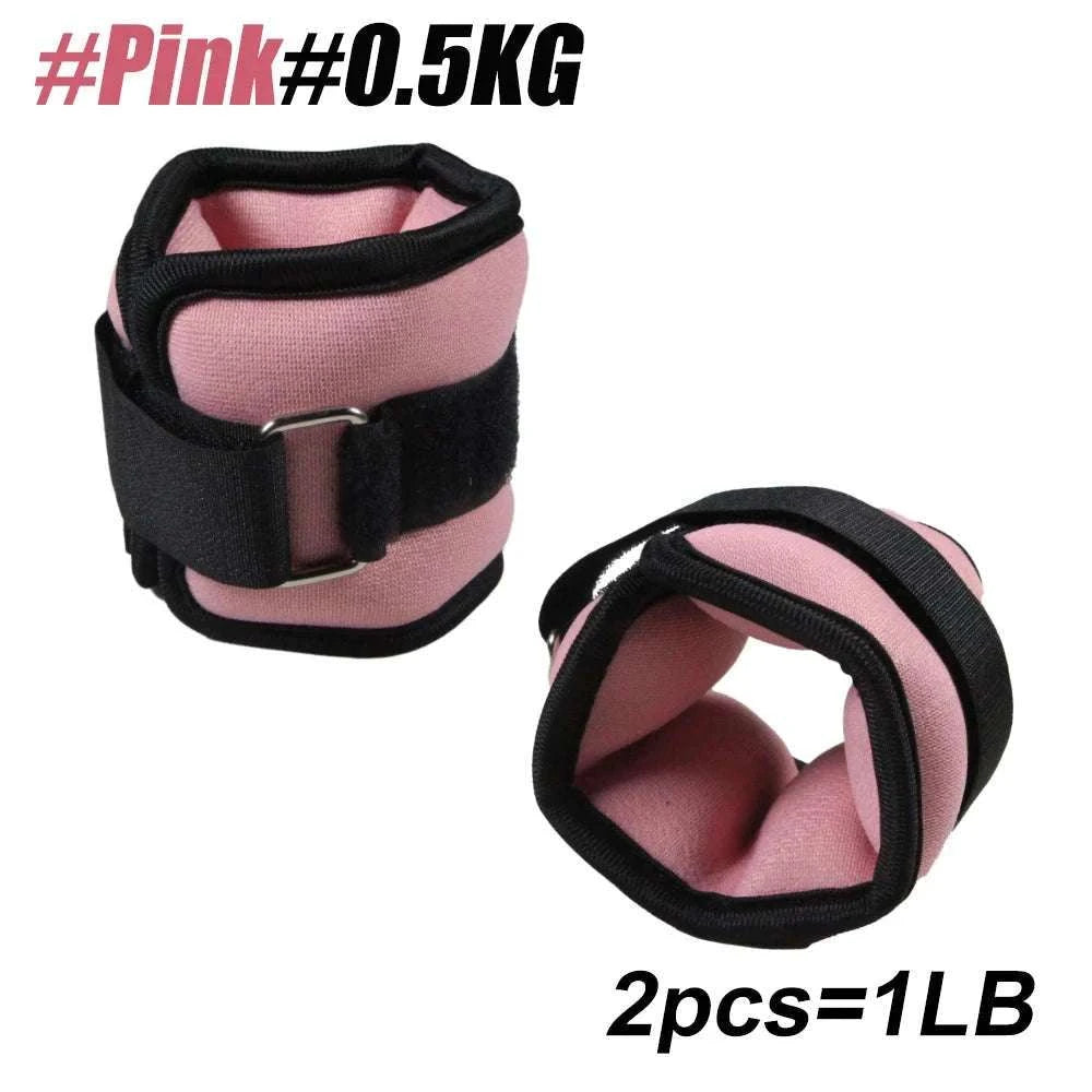 Adjustable Ankle & Wrist Weights for Strength Training-Black-0.5kg-1Pair / China Mainland