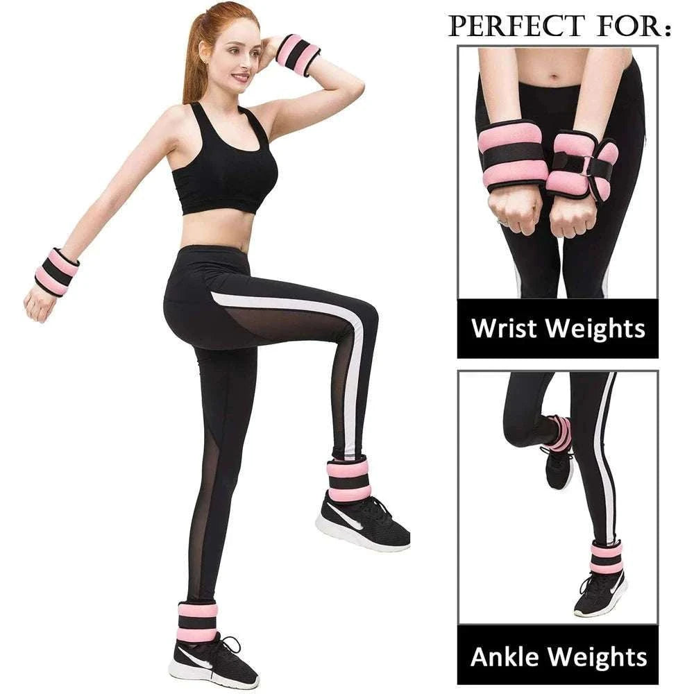 Adjustable Ankle & Wrist Weights for Strength Training-Black-0.5kg-1Pair / China Mainland