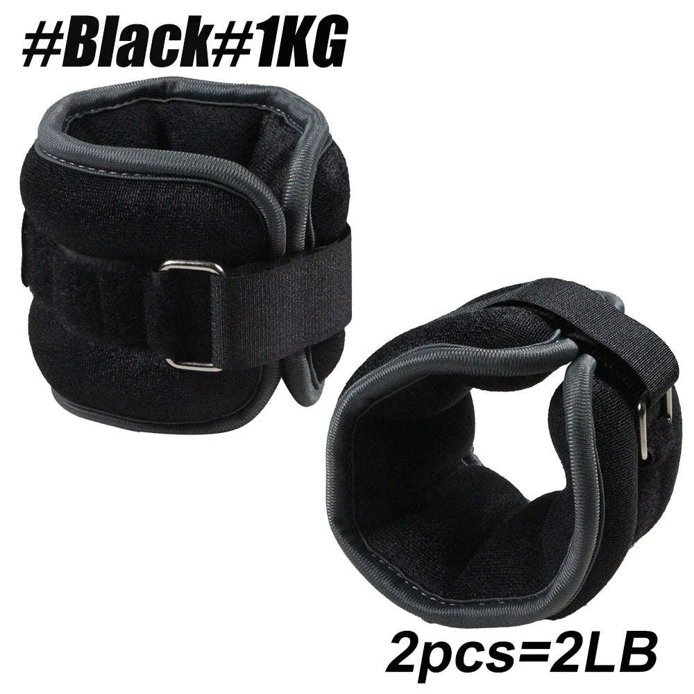 Adjustable Ankle & Wrist Weights for Strength Training-Black-0.5kg-1Pair / China Mainland
