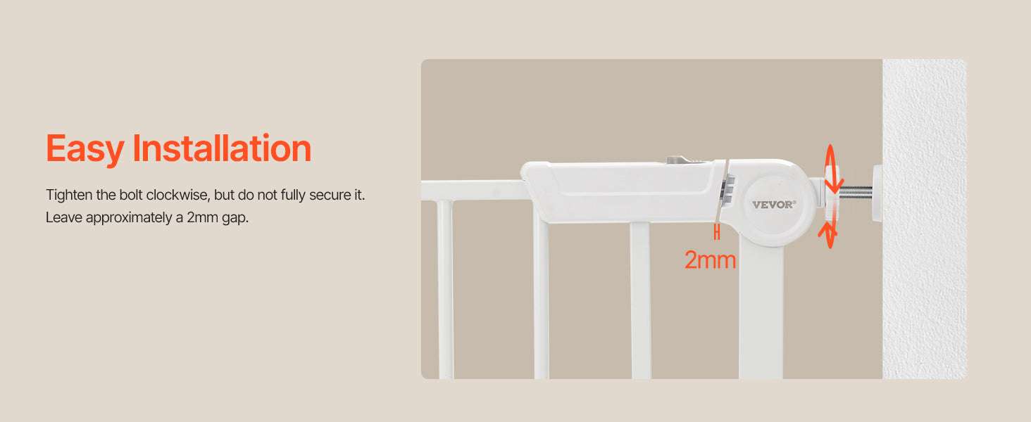 Adjustable Baby Gate with Auto-Close Door for Stairs and Doorways-W29.5-37in 30inH / United States