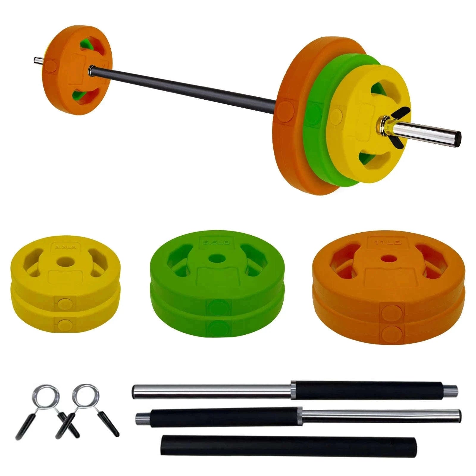 Adjustable Barbell Weight Set 40lb/20kg for Home Strength Training-c / United States