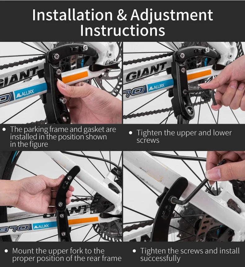 Adjustable Bicycle Kickstand Aluminum Alloy Stable Bike Support Stand-2011-7ABK