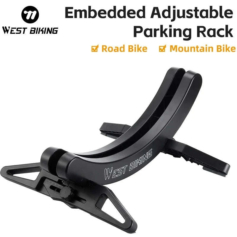 Adjustable Bicycle Parking Rack for Indoor Bike Storage and Repair-Black / CHINA