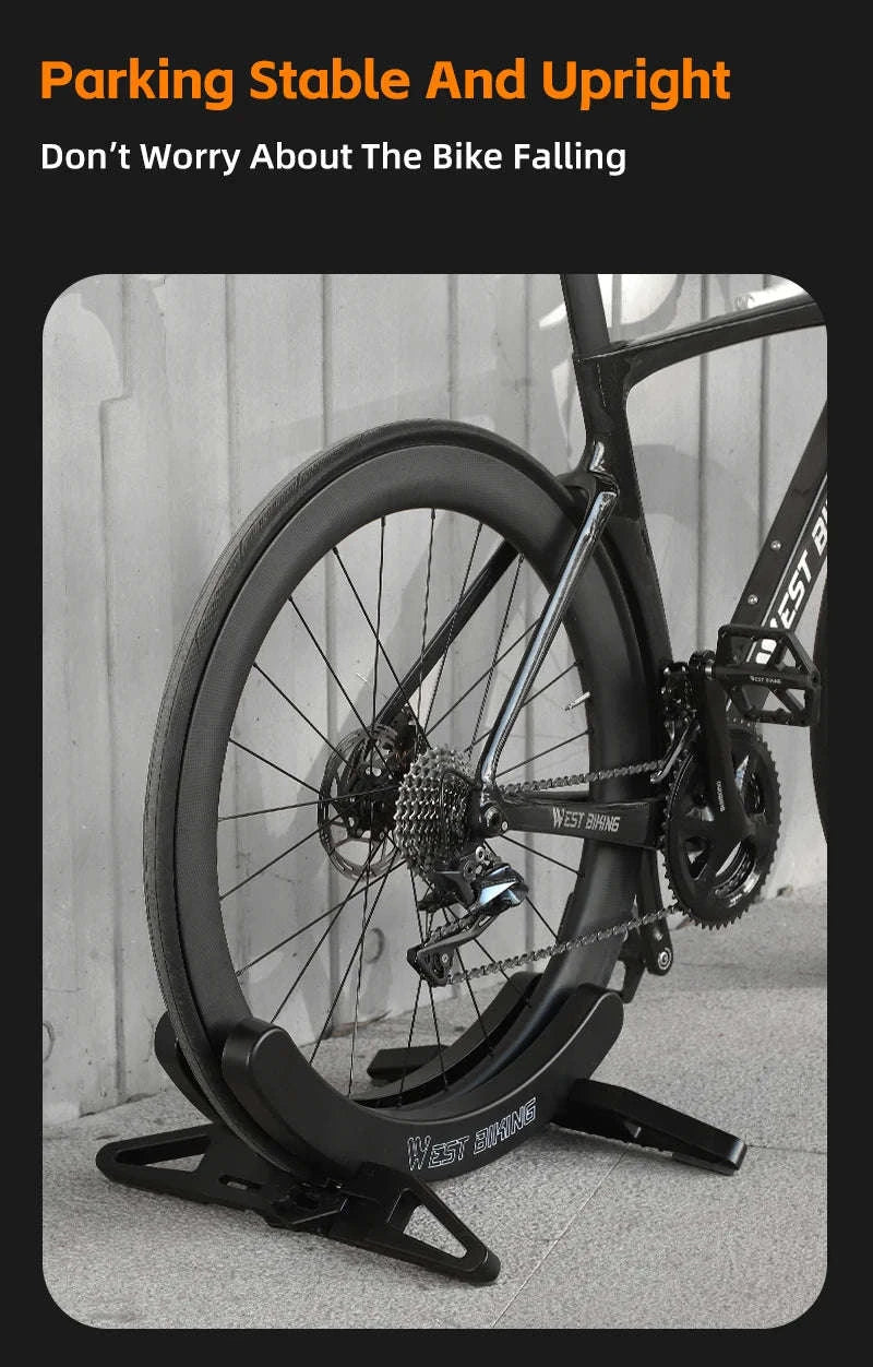 Adjustable Bicycle Parking Rack for Indoor Bike Storage and Repair-Black / CHINA