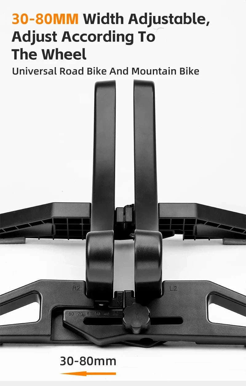 Adjustable Bicycle Parking Rack for Stable Indoor Bike Storage-Black / CHINA