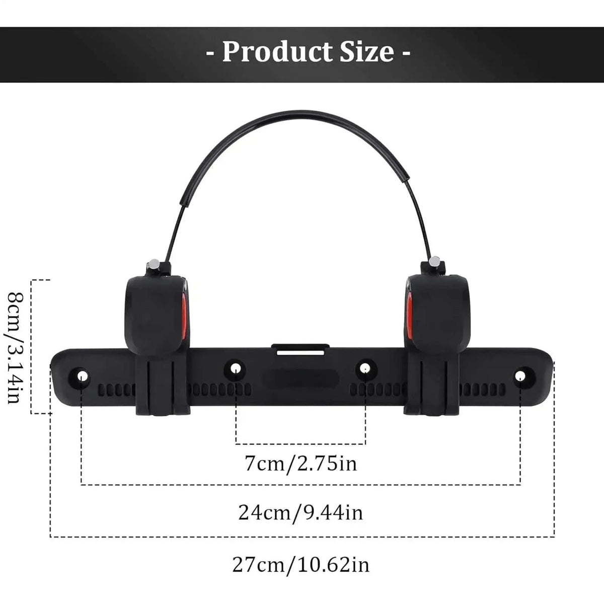 Adjustable Bicycle Side Bag Buckle-Black