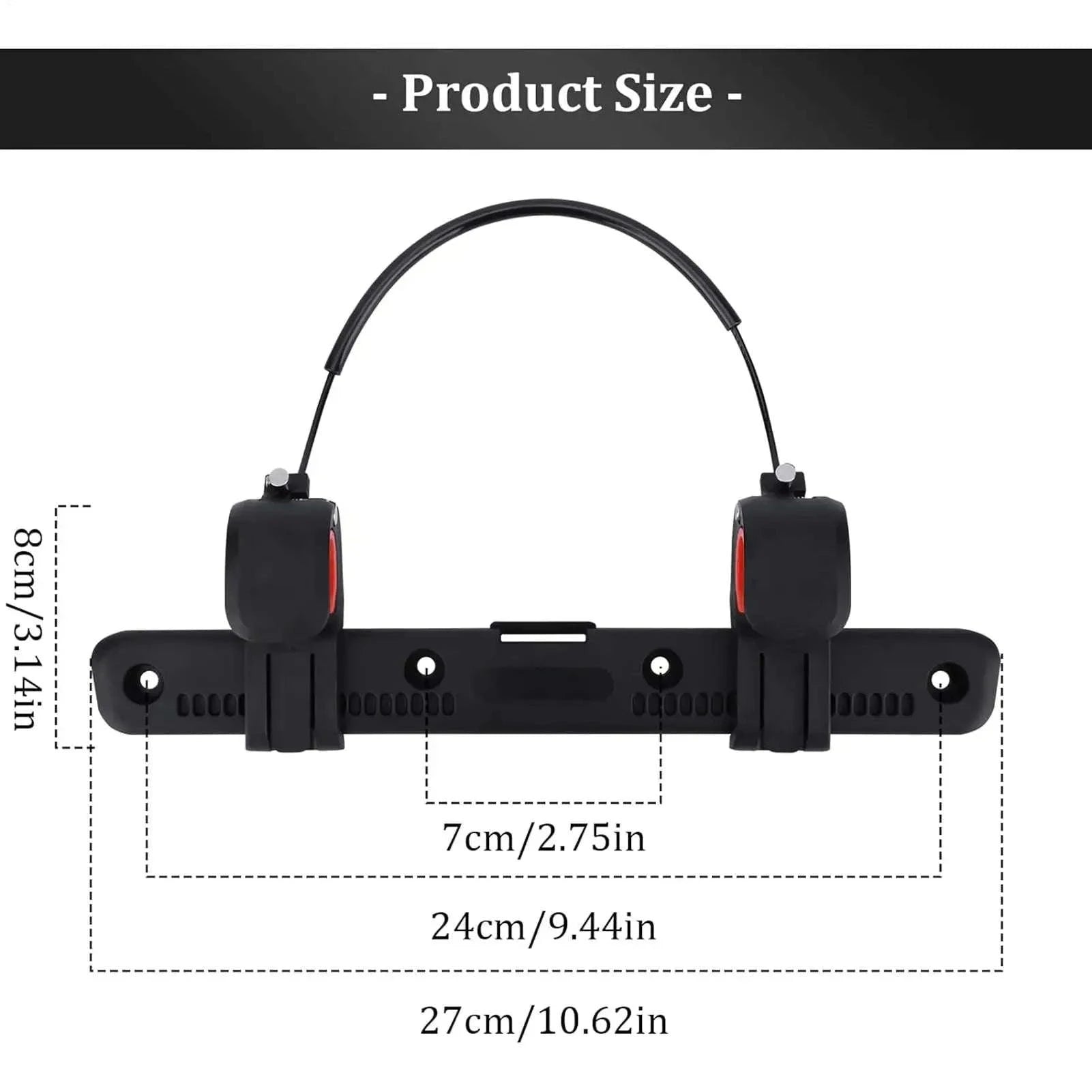 Adjustable Bicycle Side Bag Buckle-Black