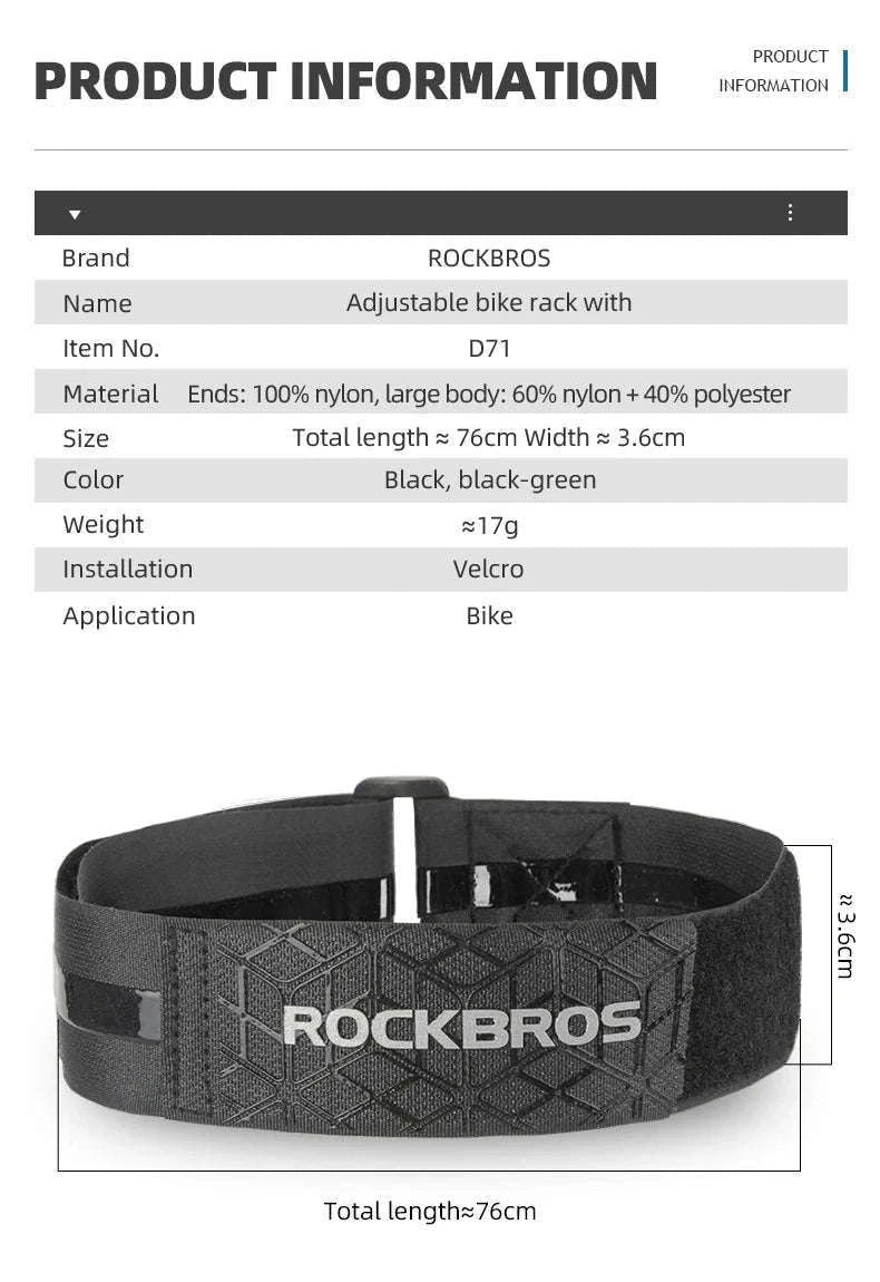 Adjustable Bicycle Strap Tie Rope for Outdoor Luggage Storage-51210071002