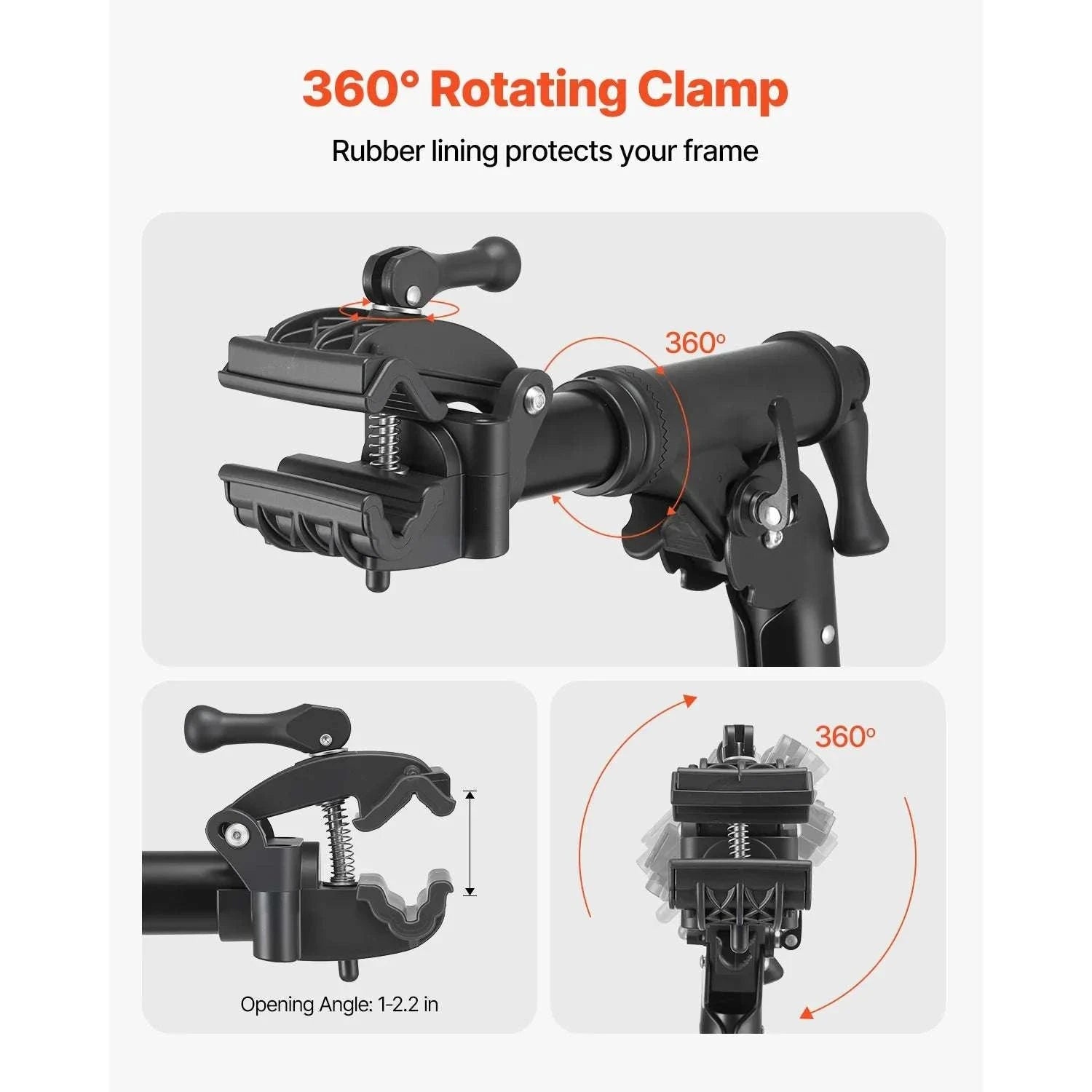 Adjustable Bike Repair Stand with 360° Clamp & Tool Tray-aluminum alloy 110lb / GERMANY
