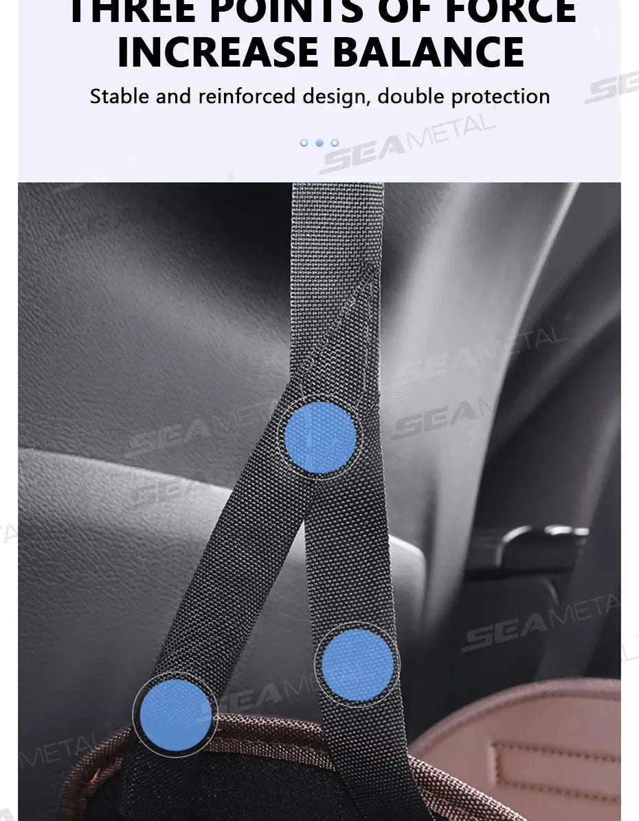 Adjustable Car Hanging Footrest Pad for Travel Comfort-Brown