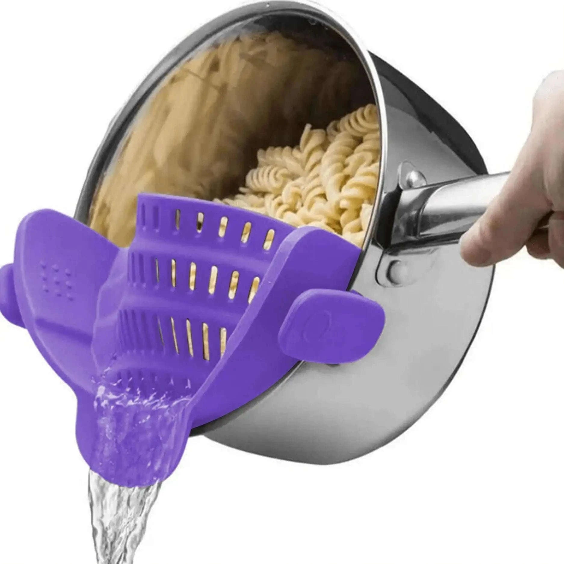 Adjustable Clip-On Pot Strainer for Fast, Hands-Free Draining-green