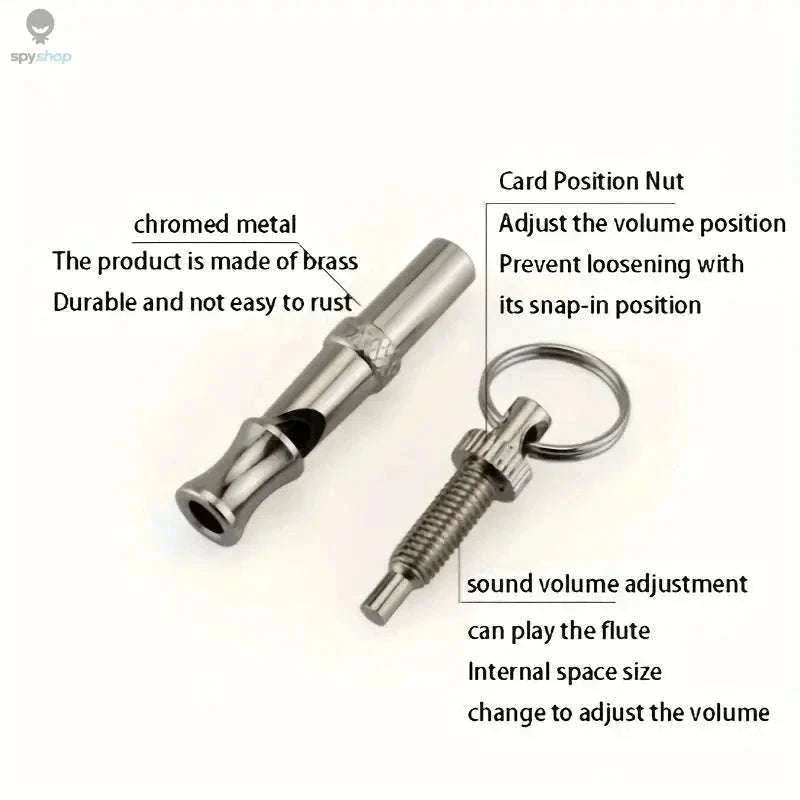 Adjustable Dog Whistle for Bark Control and Recall Training-silver / 2pcs