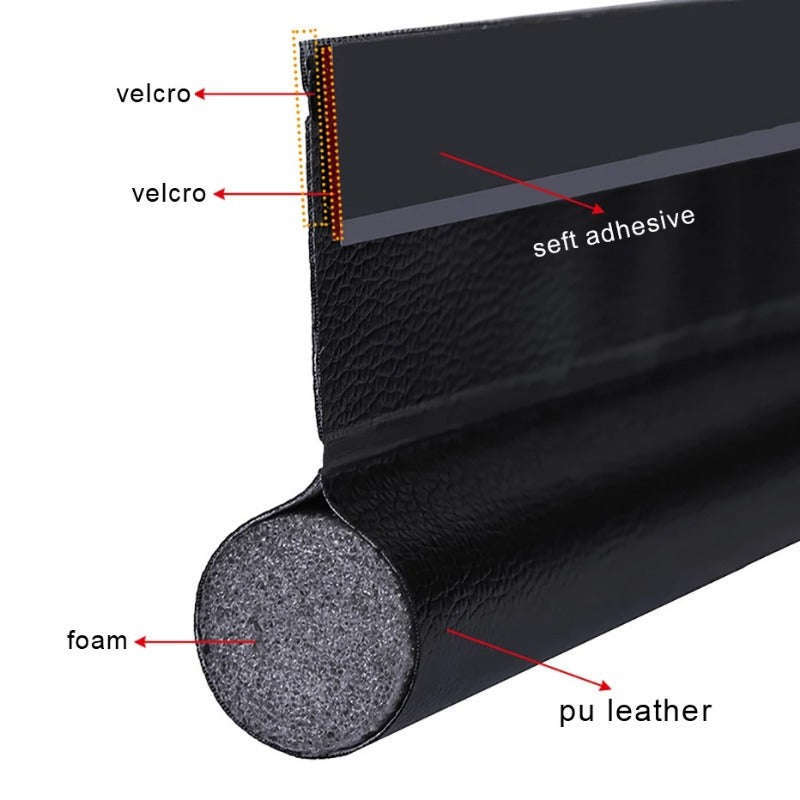 Adjustable Door Bottom Seal Strip-black / I / 96cm