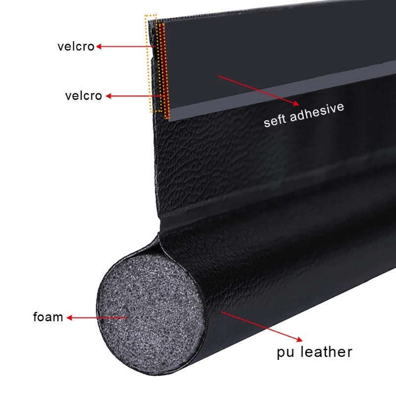 Adjustable Door Bottom Seal Strip-black / I / 96cm