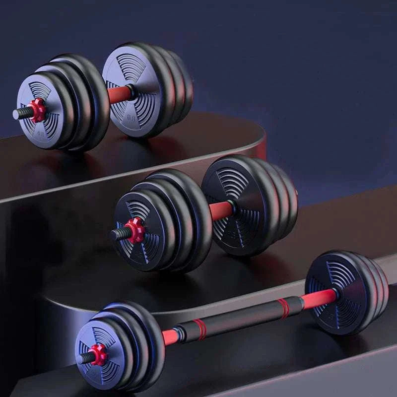 Adjustable Dumbbell to Barbell Set 5–44lbs Home Strength Kit-United States