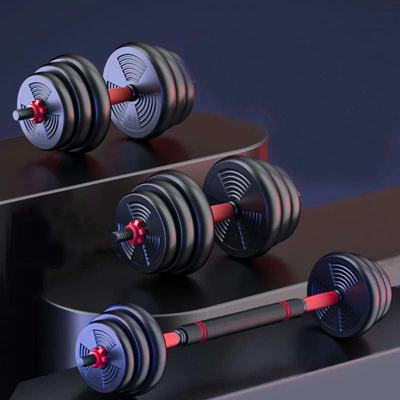 Adjustable Dumbbell to Barbell Set 5–44lbs Home Strength Kit-United States