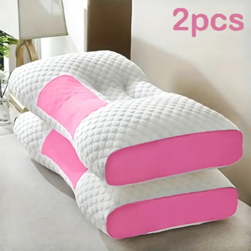 Adjustable Ergonomic Neck Support Pillows (2-Pack) for Comfort-Purple 2pcs / 48*74 / United States