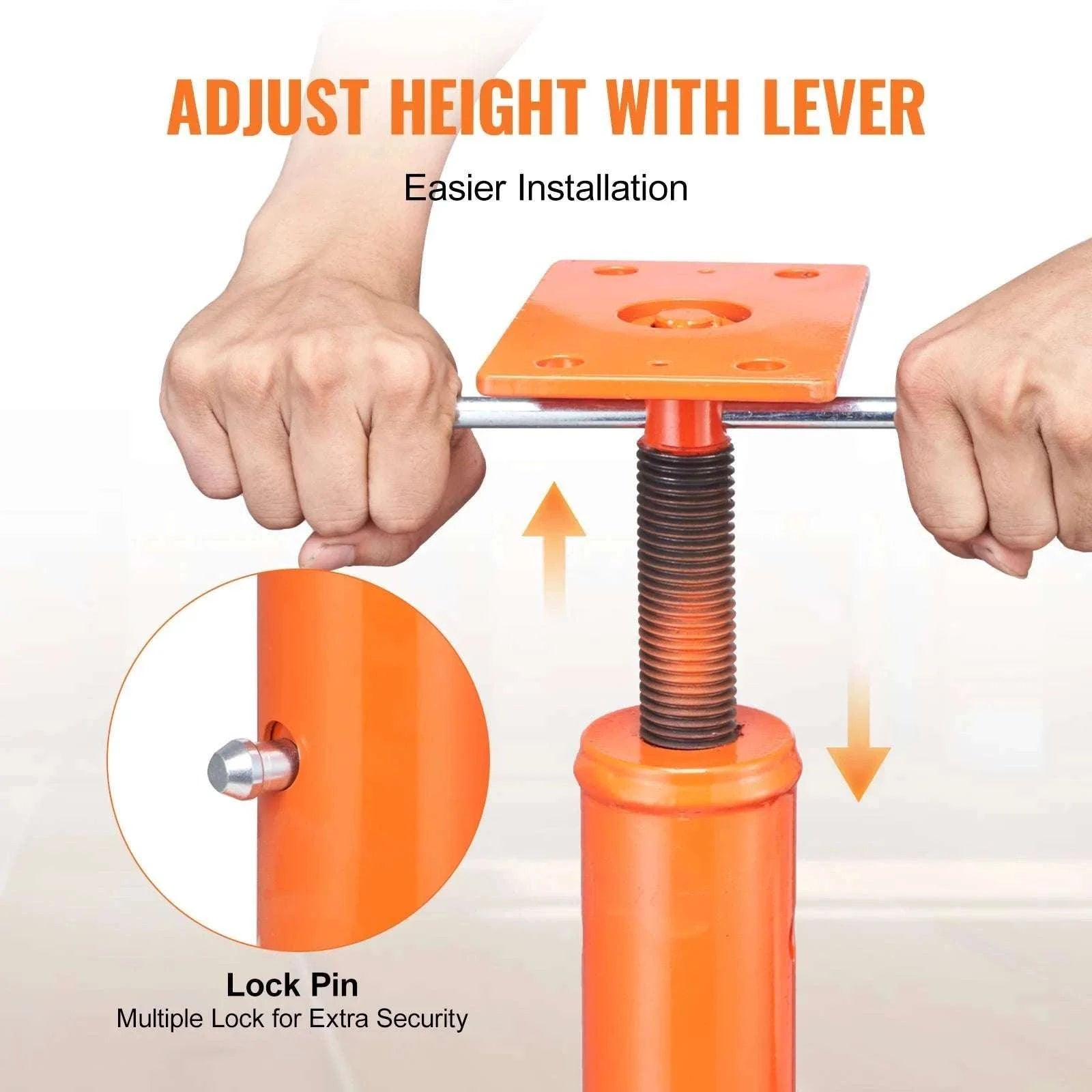 Adjustable Floor Jack Post 54–150 in, 11200 lb Load Capacity-18000lbs 56to100in / UNITED KINGDOM
